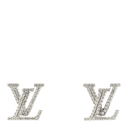 Louis Vuitton Crystal LV Iconic Earrings Silver 1 of 4