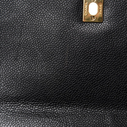 Chanel Caviar Quilted Jumbo Kelly Flap Black 13 of 15