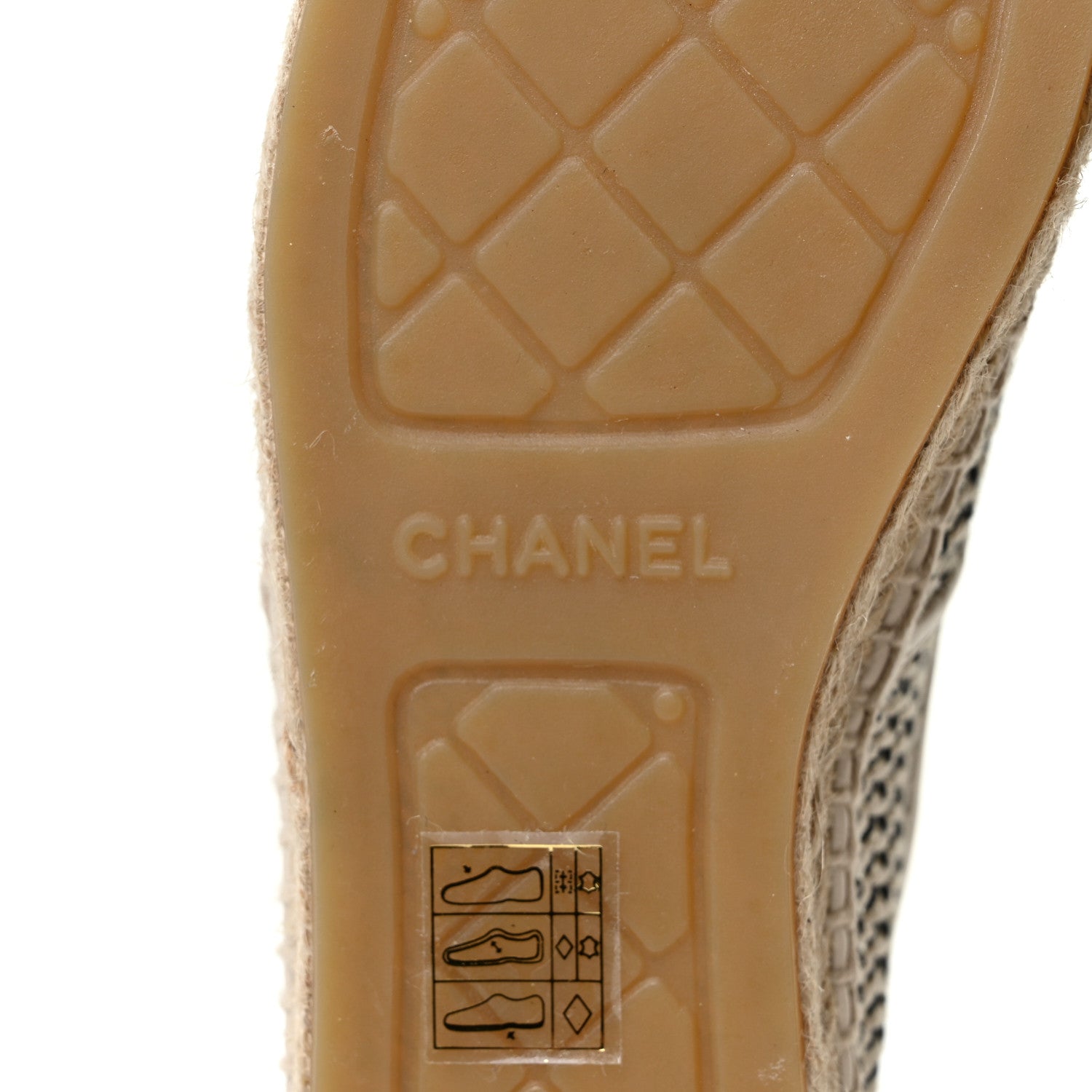 Chanel Mesh Grosgrain CC Espadrilles 39 Beige Black 7 of 8