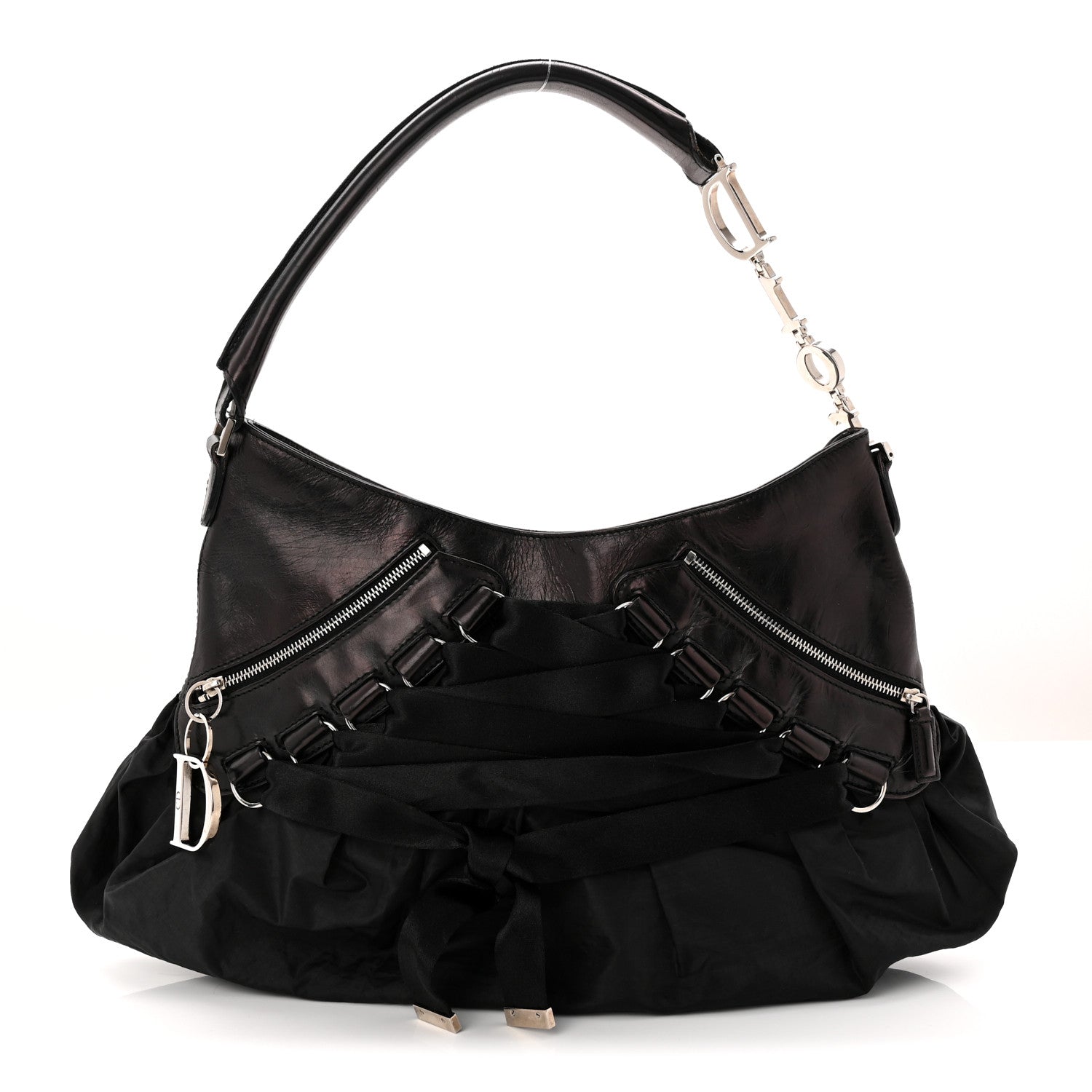 Christian Dior Satin Ballet Evening Bag Black 1 of 10