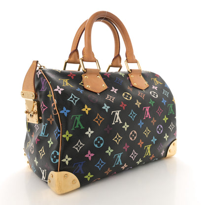 Louis Vuitton Monogram Multicolor Speedy 30 Black 3 of 13