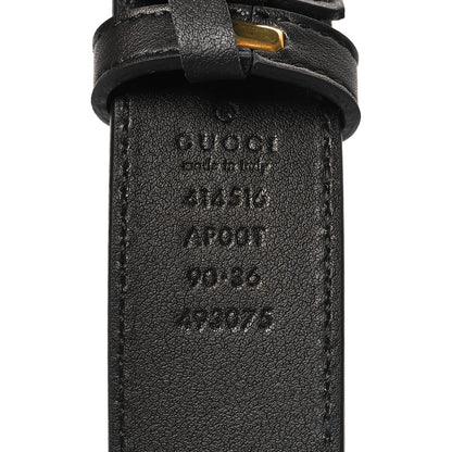 Gucci Calfskin Double G 30mm Belt 90 36 Black 5 of 6