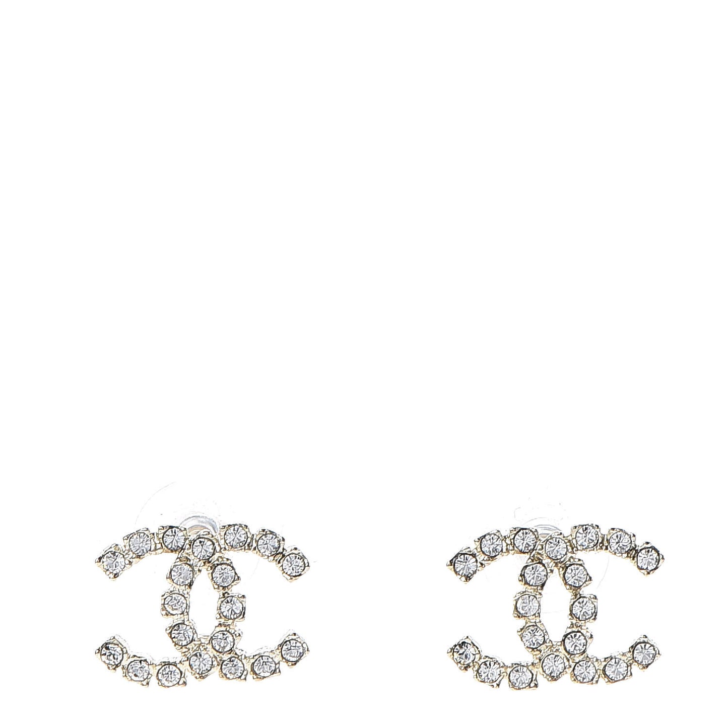 Crystal CC Earrings Gold