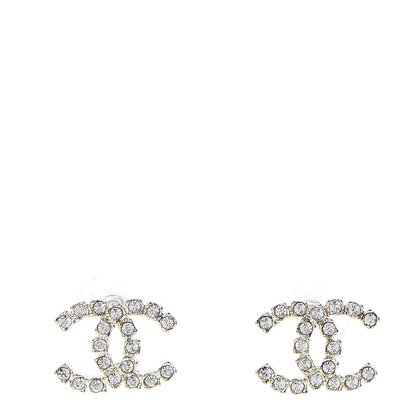 Chanel Crystal CC Earrings Gold 1 of 5