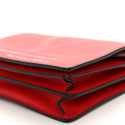 Valentino Garavani Calfskin Love Lab Go Logo Wallet on Chain Rouge Pur 9 of 10