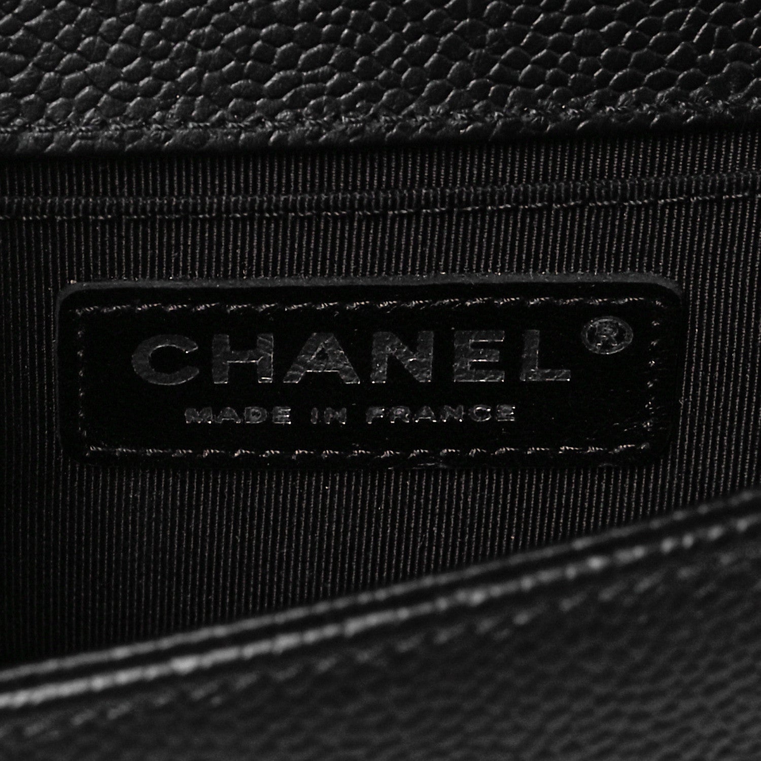 Chanel Caviar Chevron Quilted Small Boy Flap Black 6 of 11