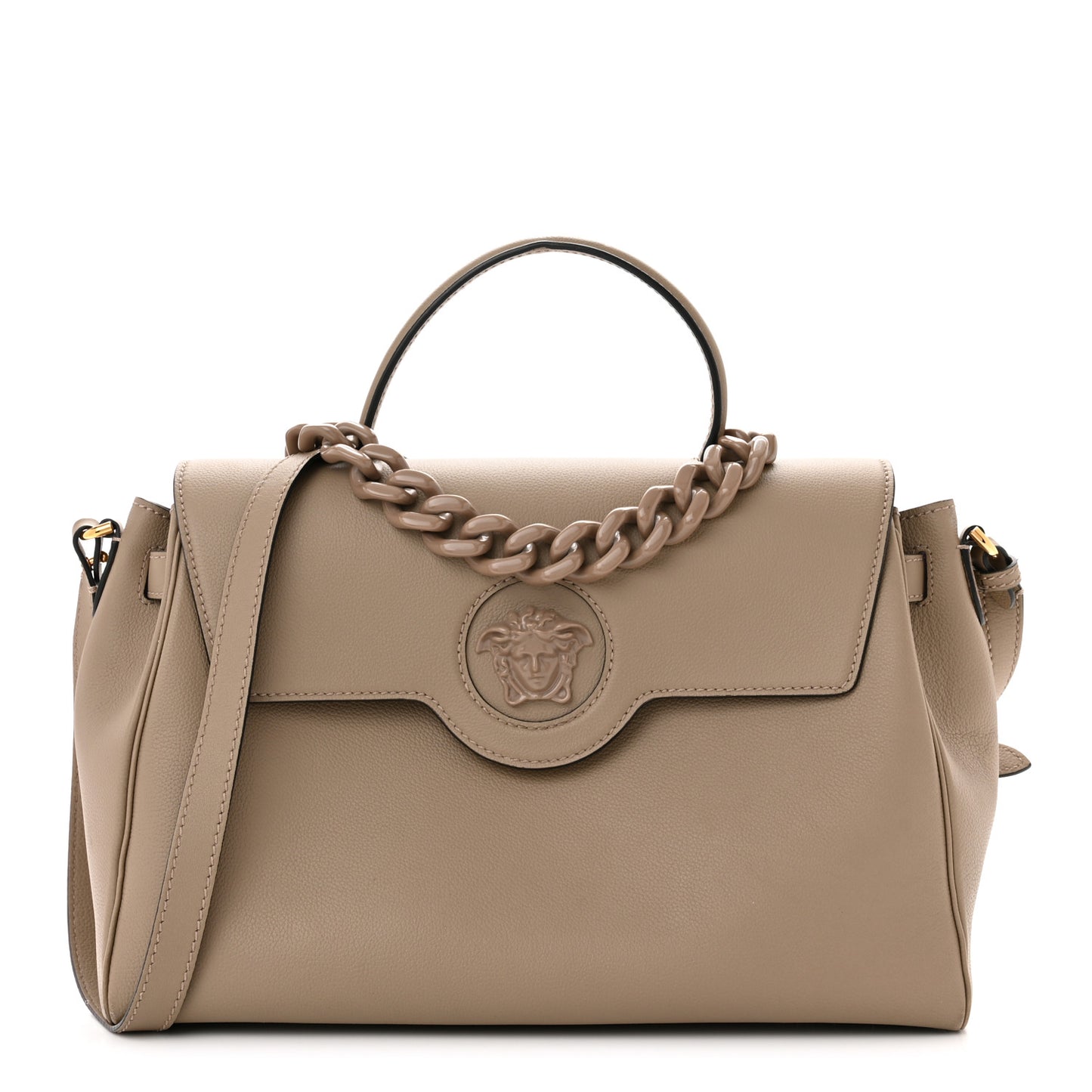 Grained Calfskin La Medusa Bag Taupe