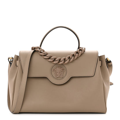 Versace Grained Calfskin La Medusa Bag Taupe 1 of 12