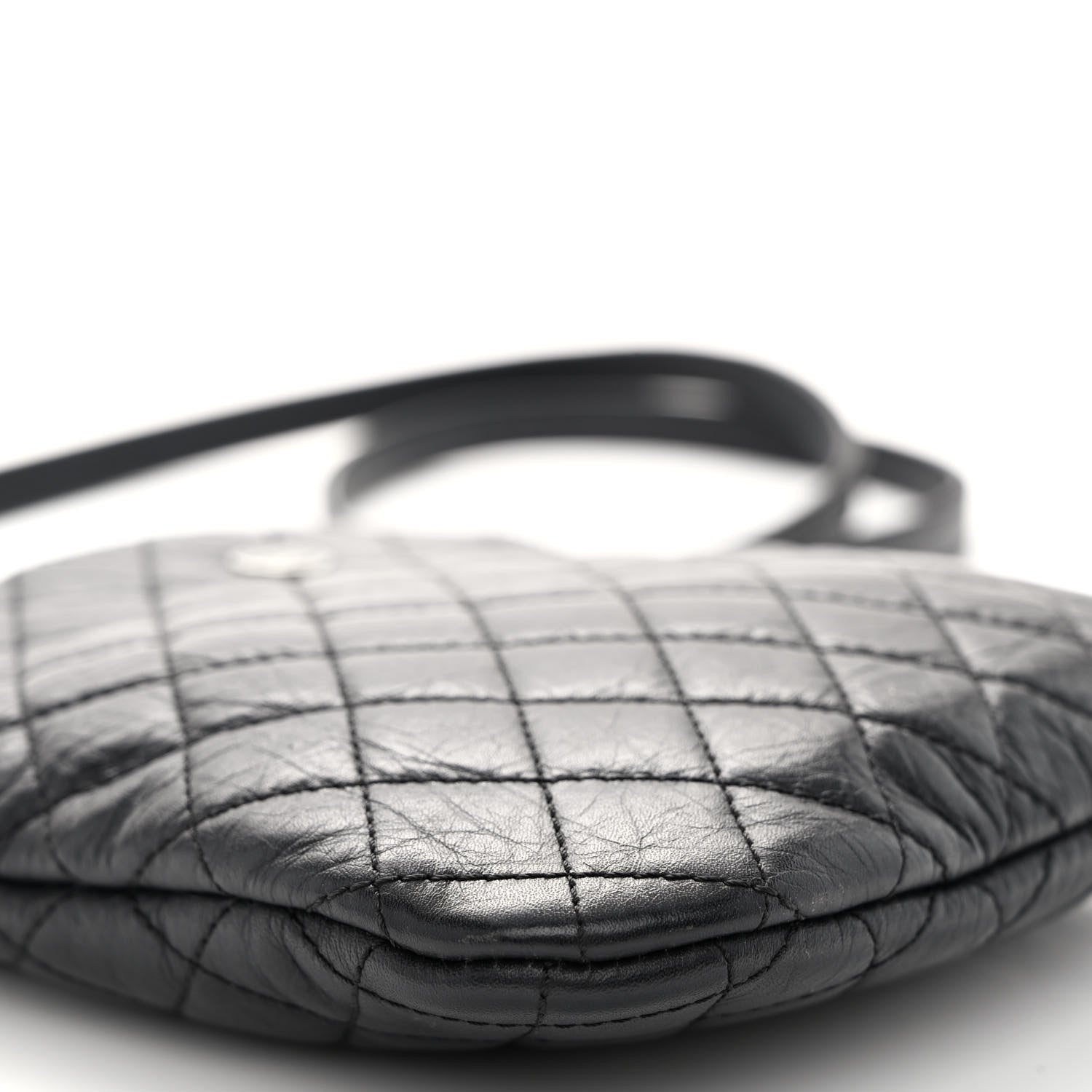 Chanel Aged Calfskin Quilted Crossbody Bag Black 9 of 10