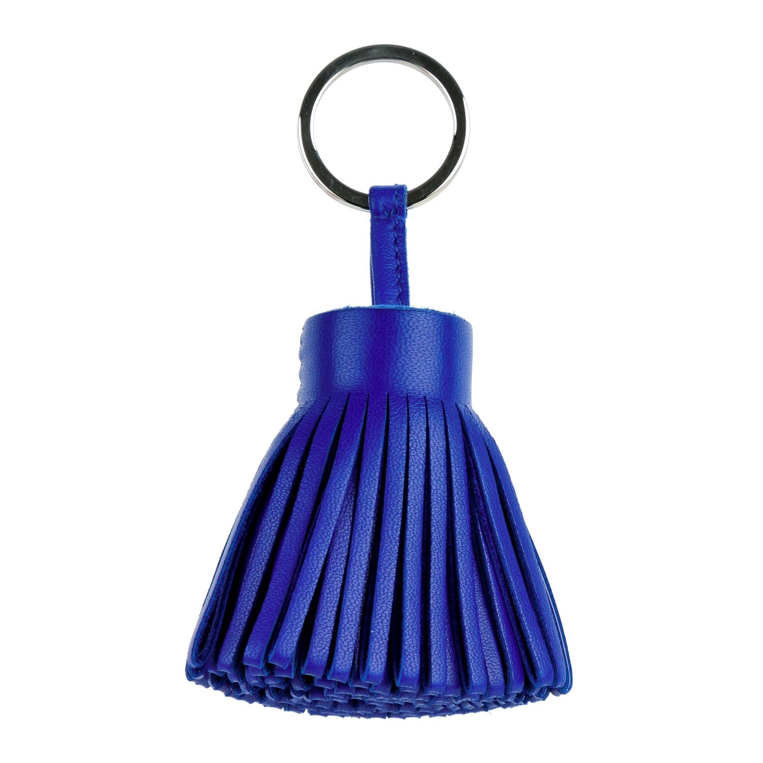 Hermes Lambskin Carmen Tassel Key Holder Bleu Electrique 1 of 5