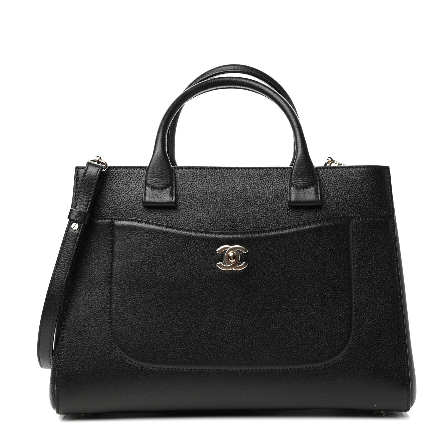 Chanel Grained Calfskin Small Neo Executive Shopper Tote Black 1 of 10