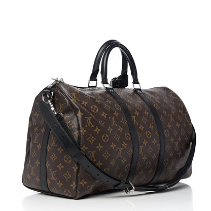 Louis Vuitton Monogram Macassar Keepall Bandouliere 45 2 of 11