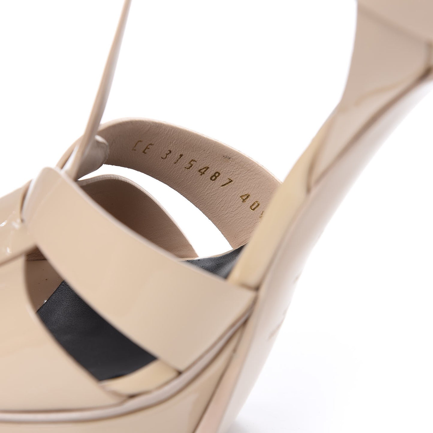 Patent Tribute 105 Platform Sandals 40.5 Nude Powder