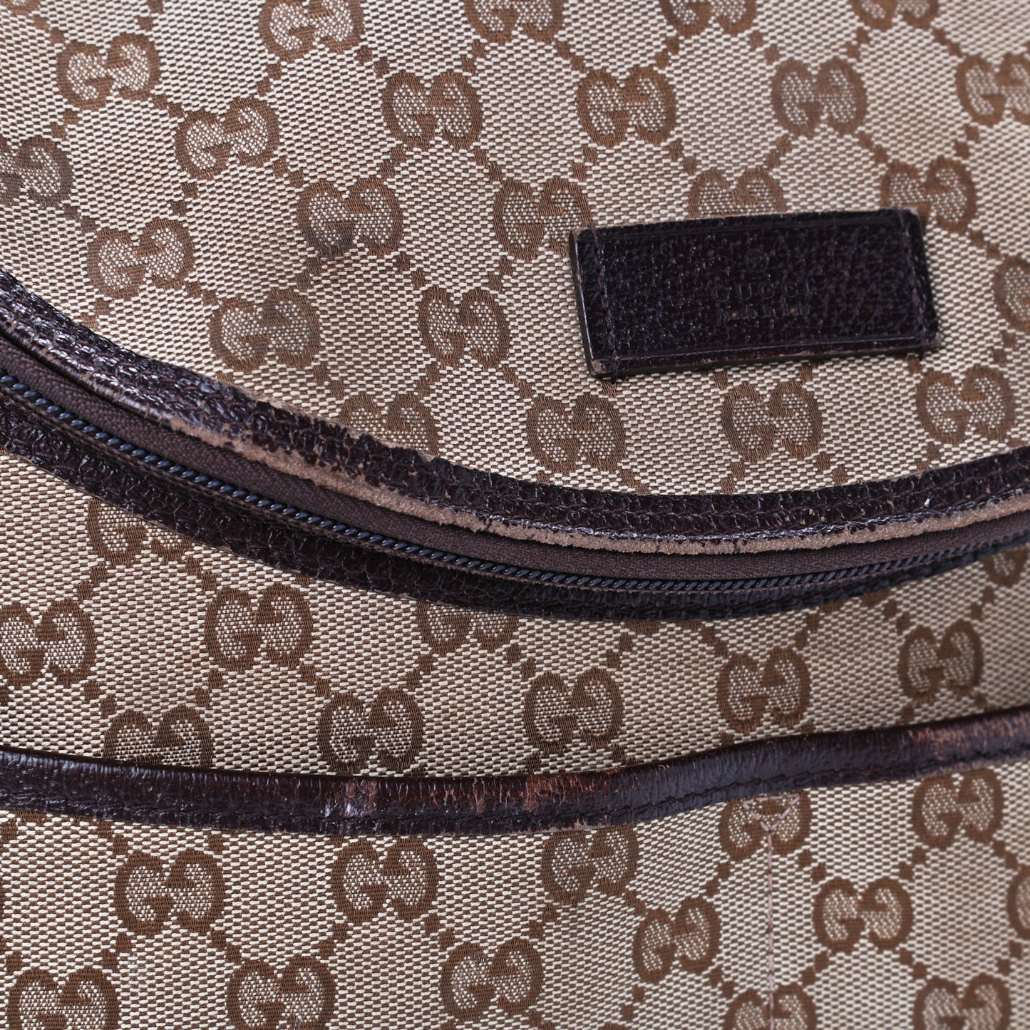 Monogram Natural Pigskin Large Diaper Bag Beige Ebony Cocoa Dark Chocolate