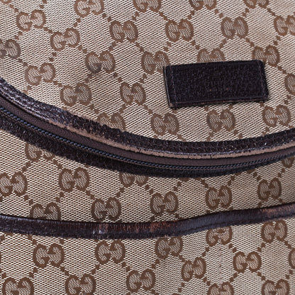 Gucci Monogram Natural Pigskin Large Diaper Bag Beige Ebony Cocoa Dark Chocolate 11 of 12