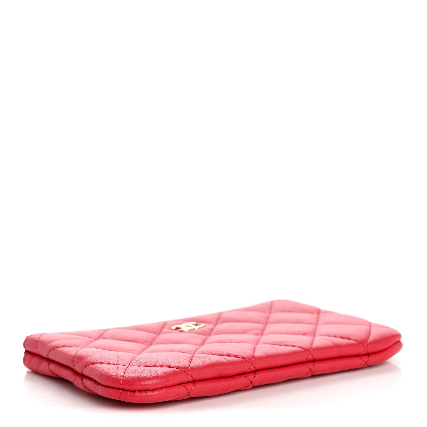 Chanel Lambskin Quilted Small Cosmetic Case Dark Pink 4 of 7