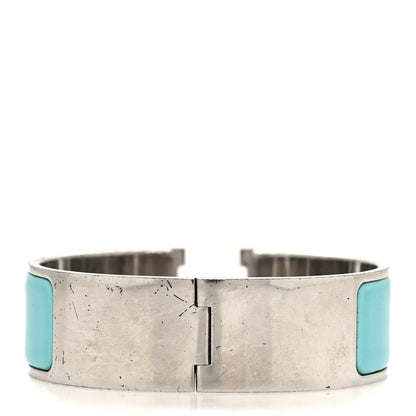 Hermes Enamel Wide Clic Clac H Bracelet GM Bleu Atoll 3 of 5