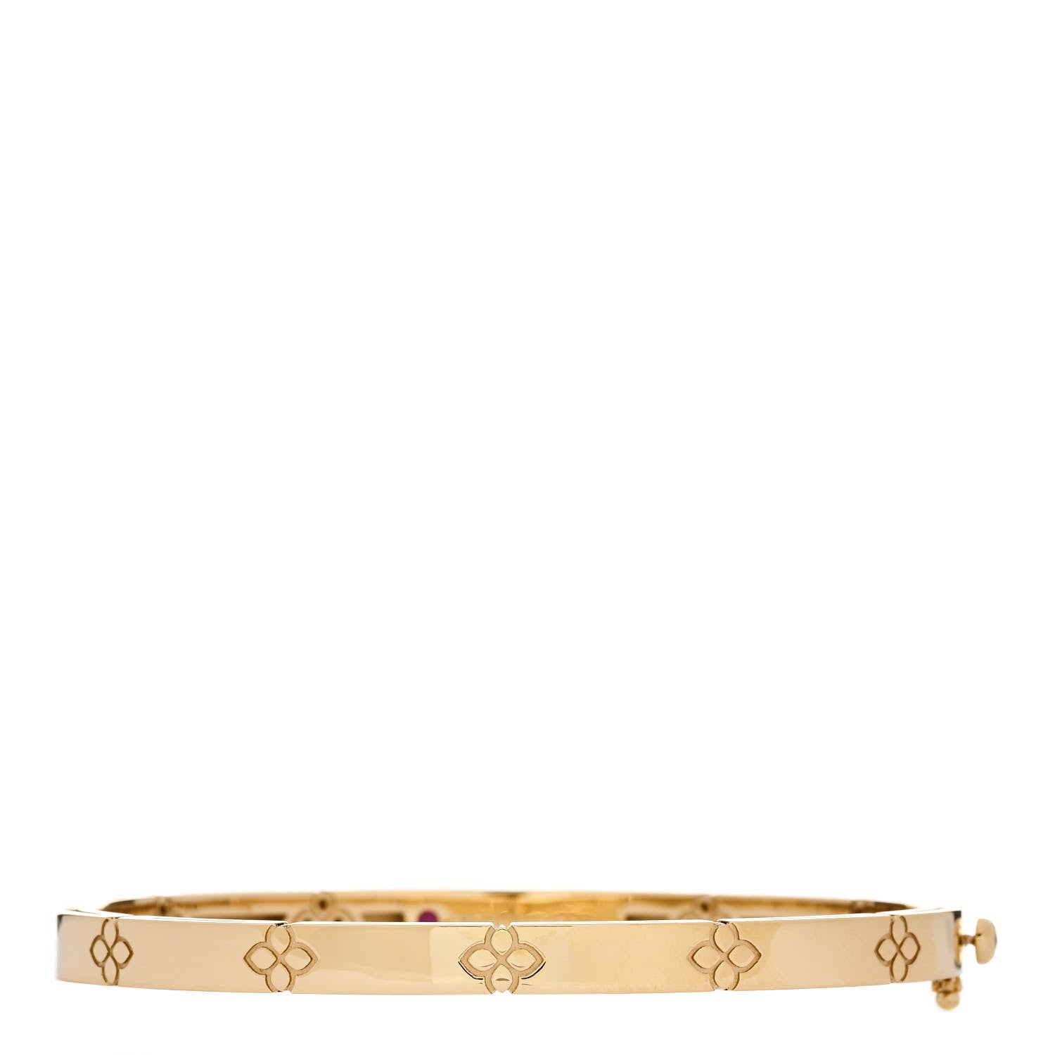 Roberto Coin 18K Yellow Gold Narrow Love in Verona Bangle Bracelet 1 of 4