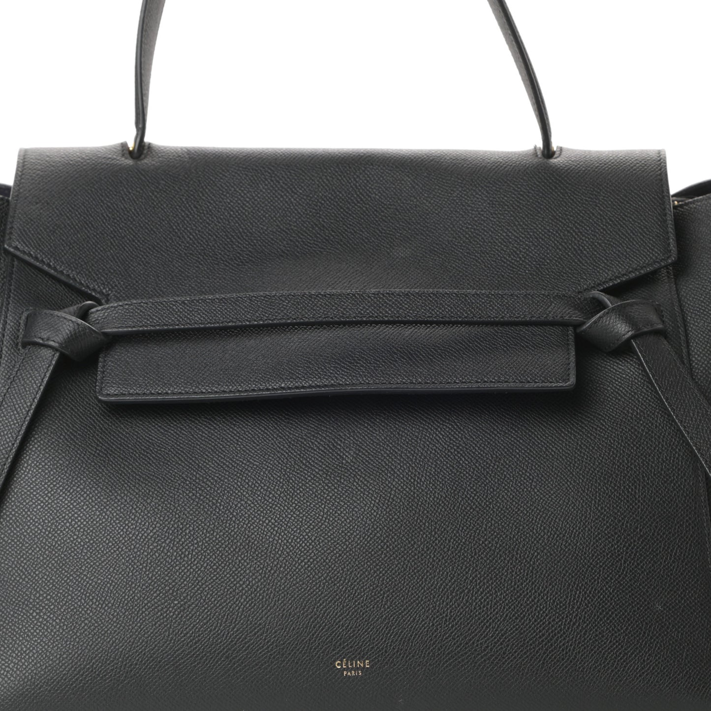 Grained Calfskin Small Belt Bag Black