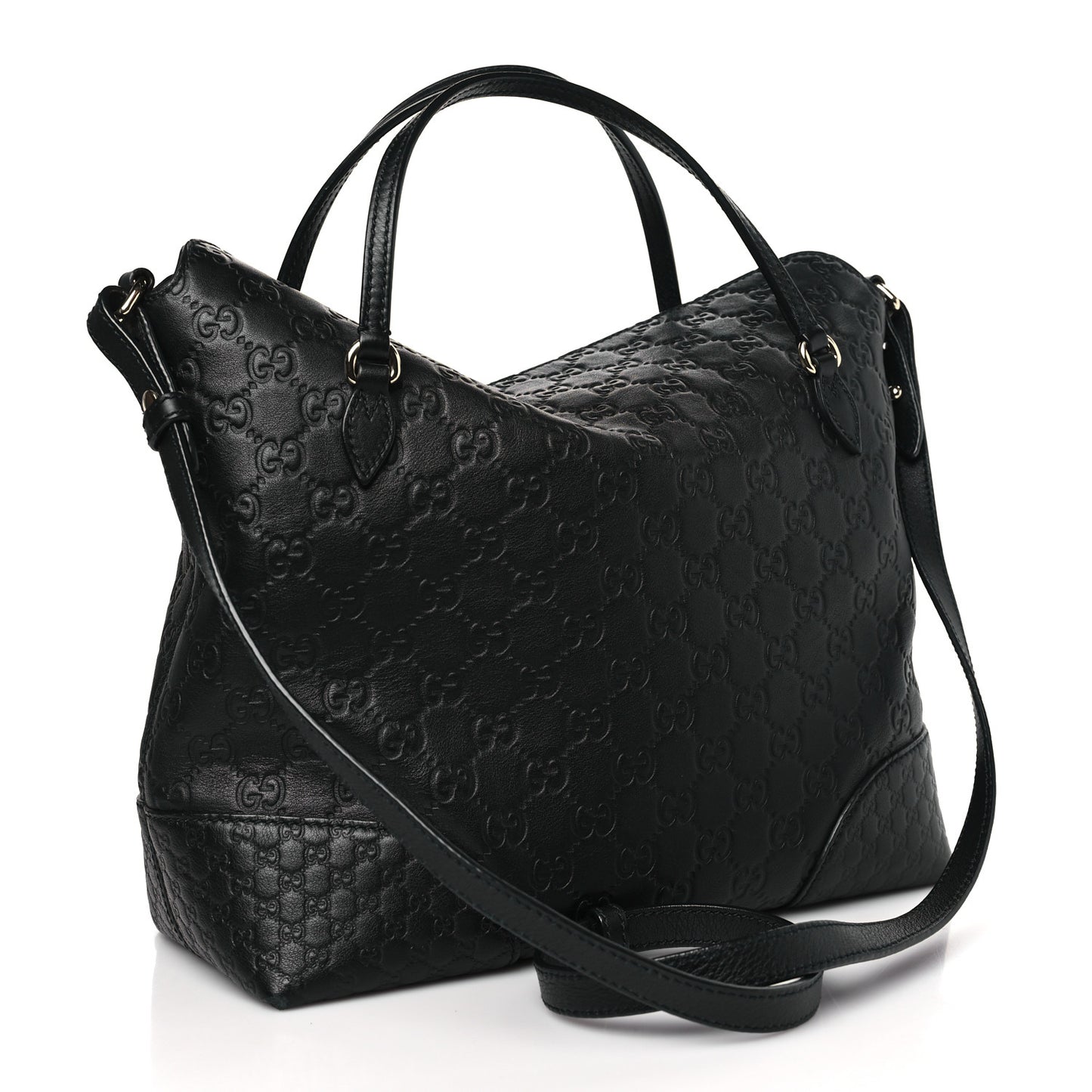 Guccissima Medium Bree Foldover Tote Black