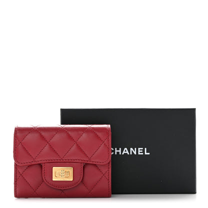 Chanel Aged Calfskin Quilted Reissue Flap Card Holder Wallet Red 10 of 10