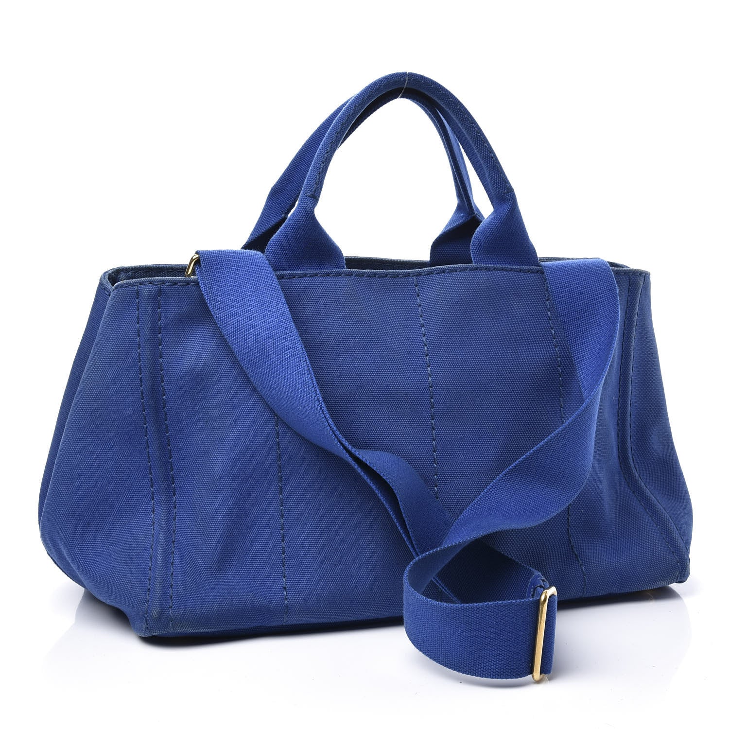 Prada Canapa Logo Shopping Tote Cobalto 2 of 10