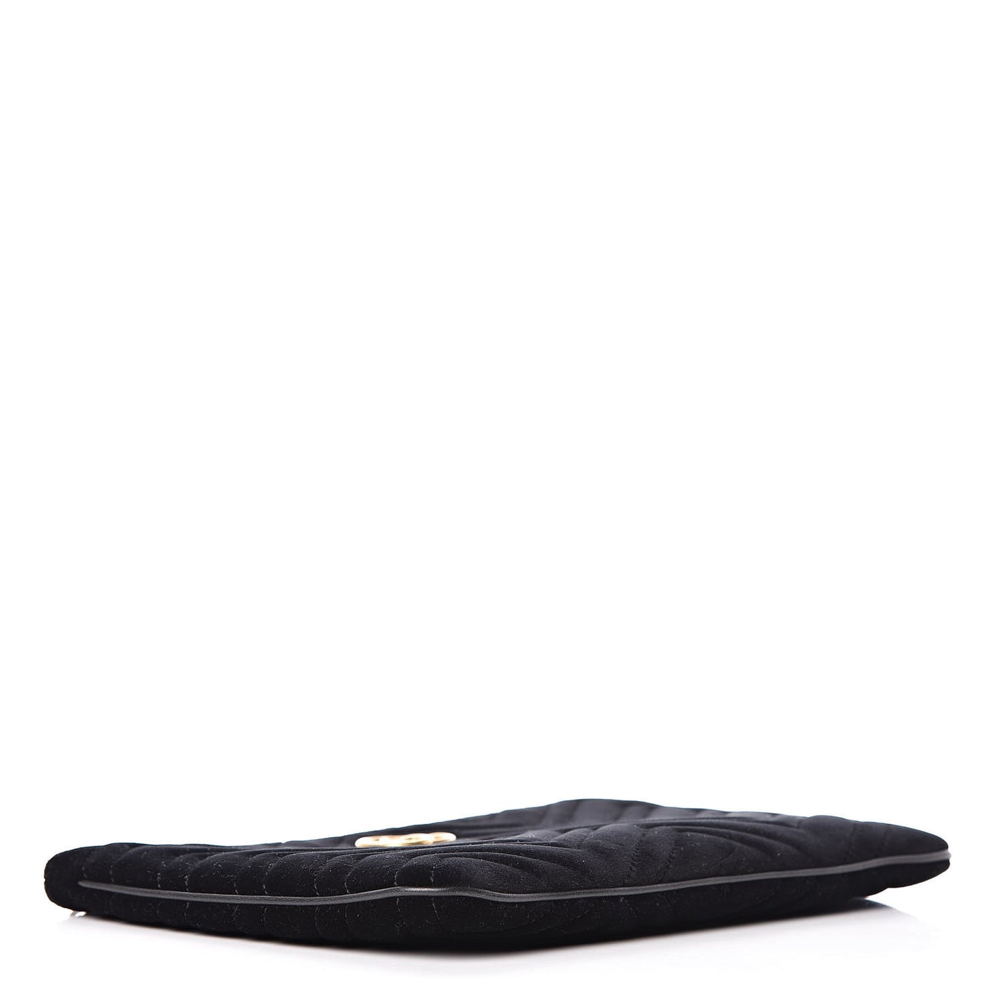 Velvet Matelasse GG Marmont Zip Pouch Black