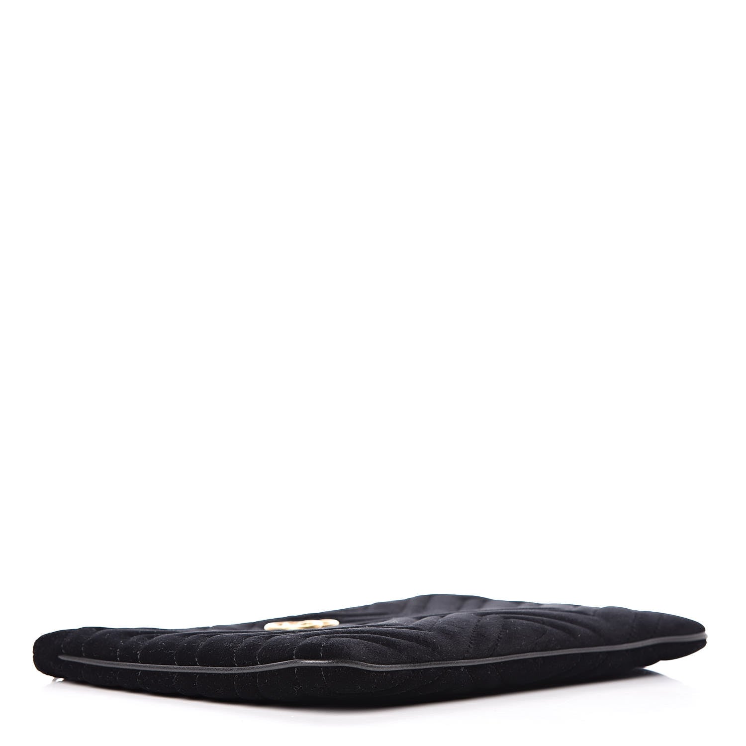 Gucci Velvet Matelasse GG Marmont Zip Pouch Black 4 of 13