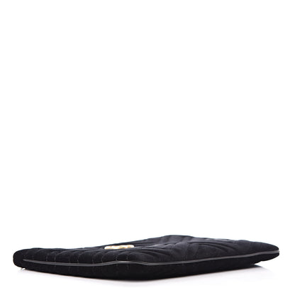 Gucci Velvet Matelasse GG Marmont Zip Pouch Black 4 of 13