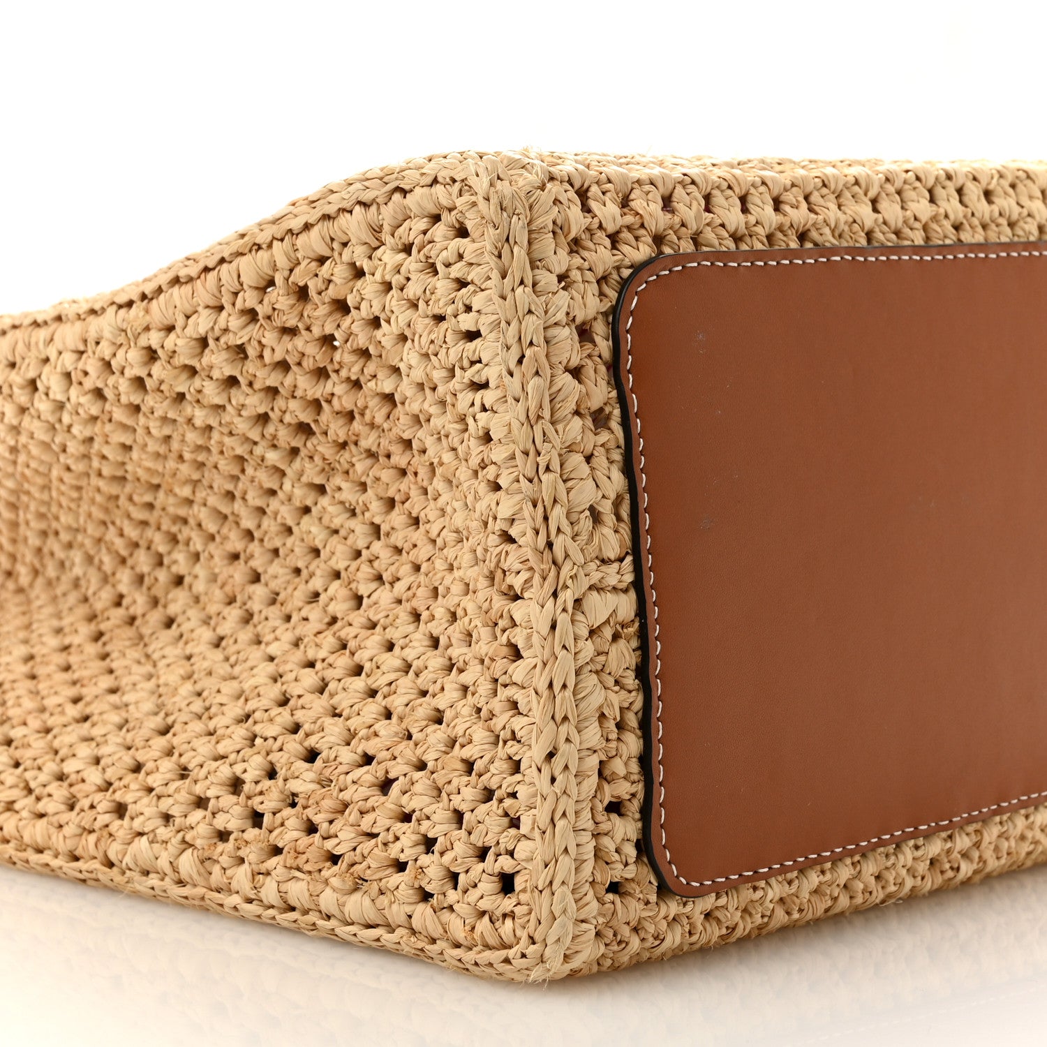 Louis Vuitton Raffia Calfskin Forte Del Marmi OnTheGo MM Natural Fuchsia 9 of 13