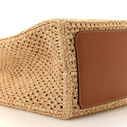 Louis Vuitton Raffia Calfskin Forte Del Marmi OnTheGo MM Natural Fuchsia 9 of 13