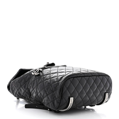 Chanel Glazed Calfskin Quilted Large Salzburg Backpack Black 5 of 12
