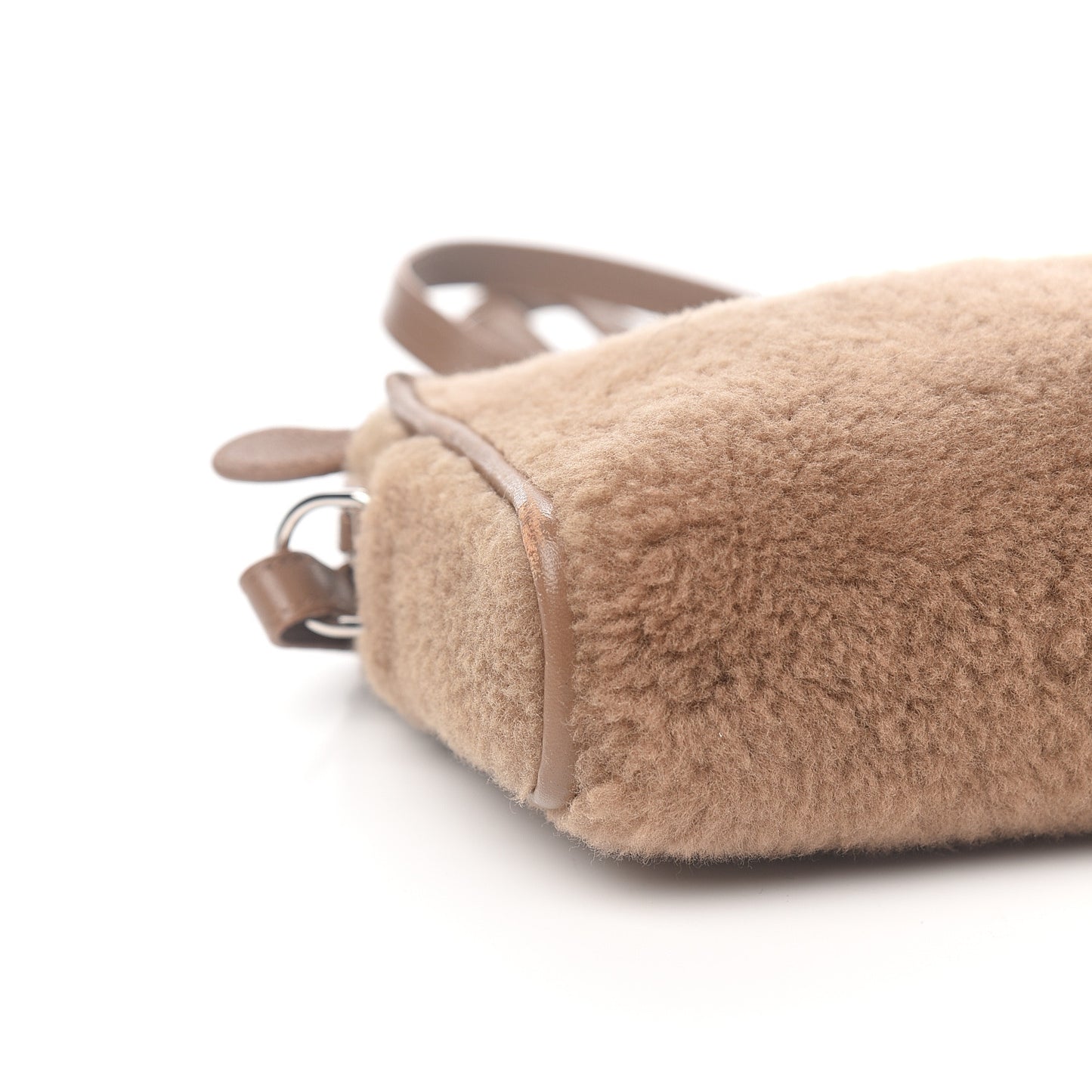 Shearling Bazar Pochette Crossbody Beige
