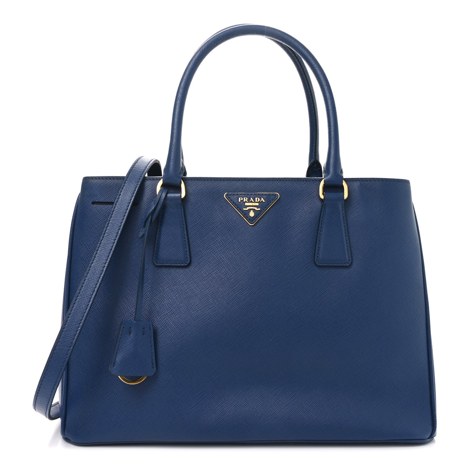 Prada Saffiano Lux Medium Tote Bluette 1 of 9