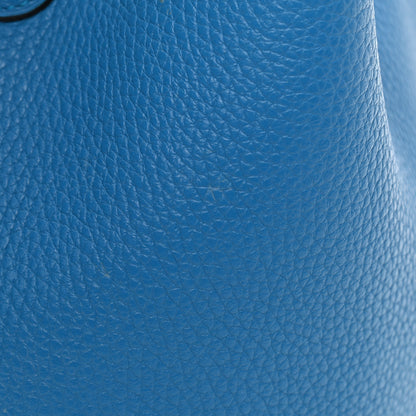 Hermes Taurillon Clemence Picotin Lock 22 MM Bleu Zanzibar 11 of 13