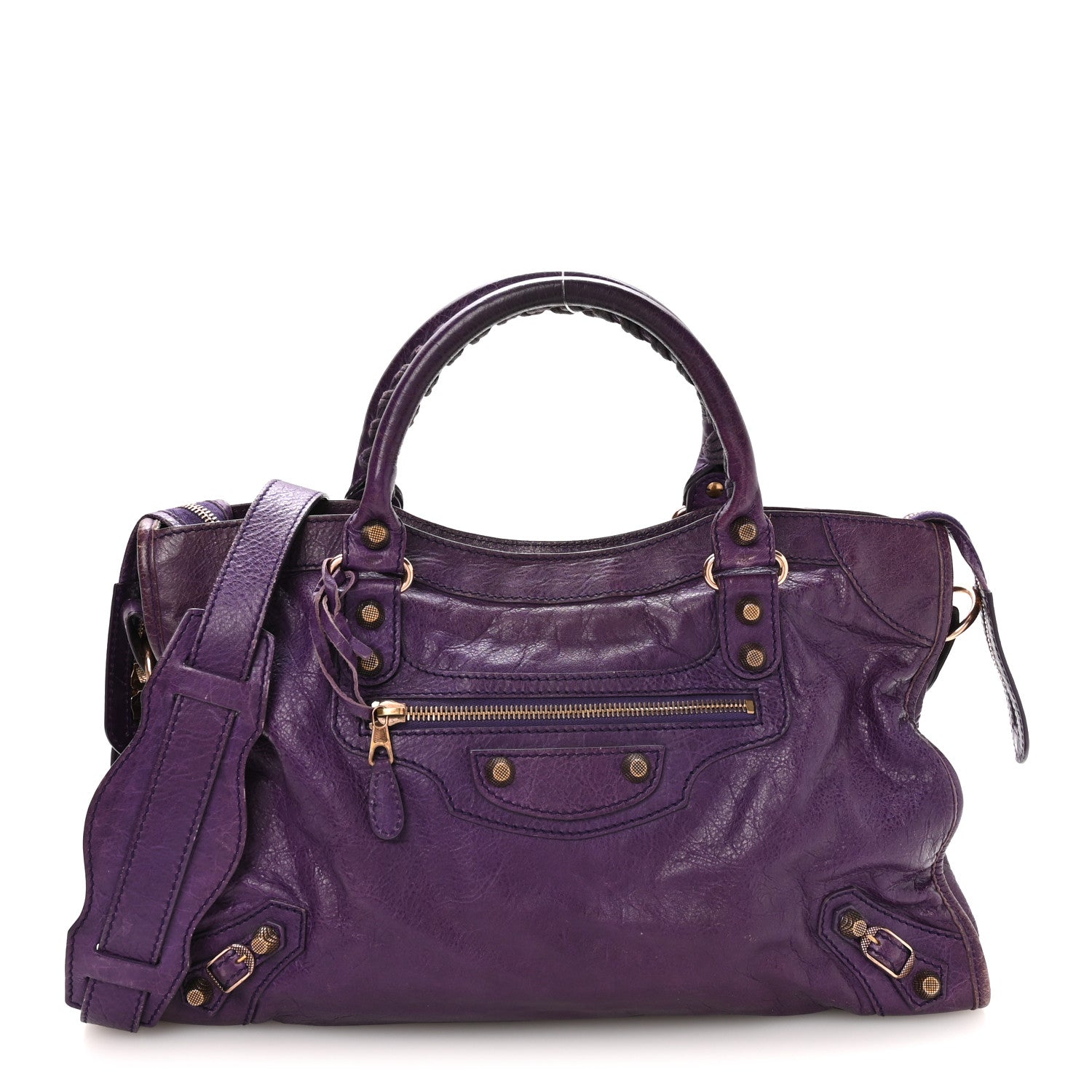 Balenciaga Agneau Giant 12 Rose Gold Hardware City Dark Violet 1 of 11