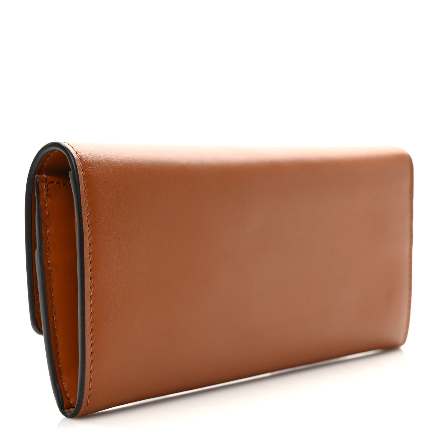 Vitello King Tamponato Logo Embossed Continental Wallet Cuoio