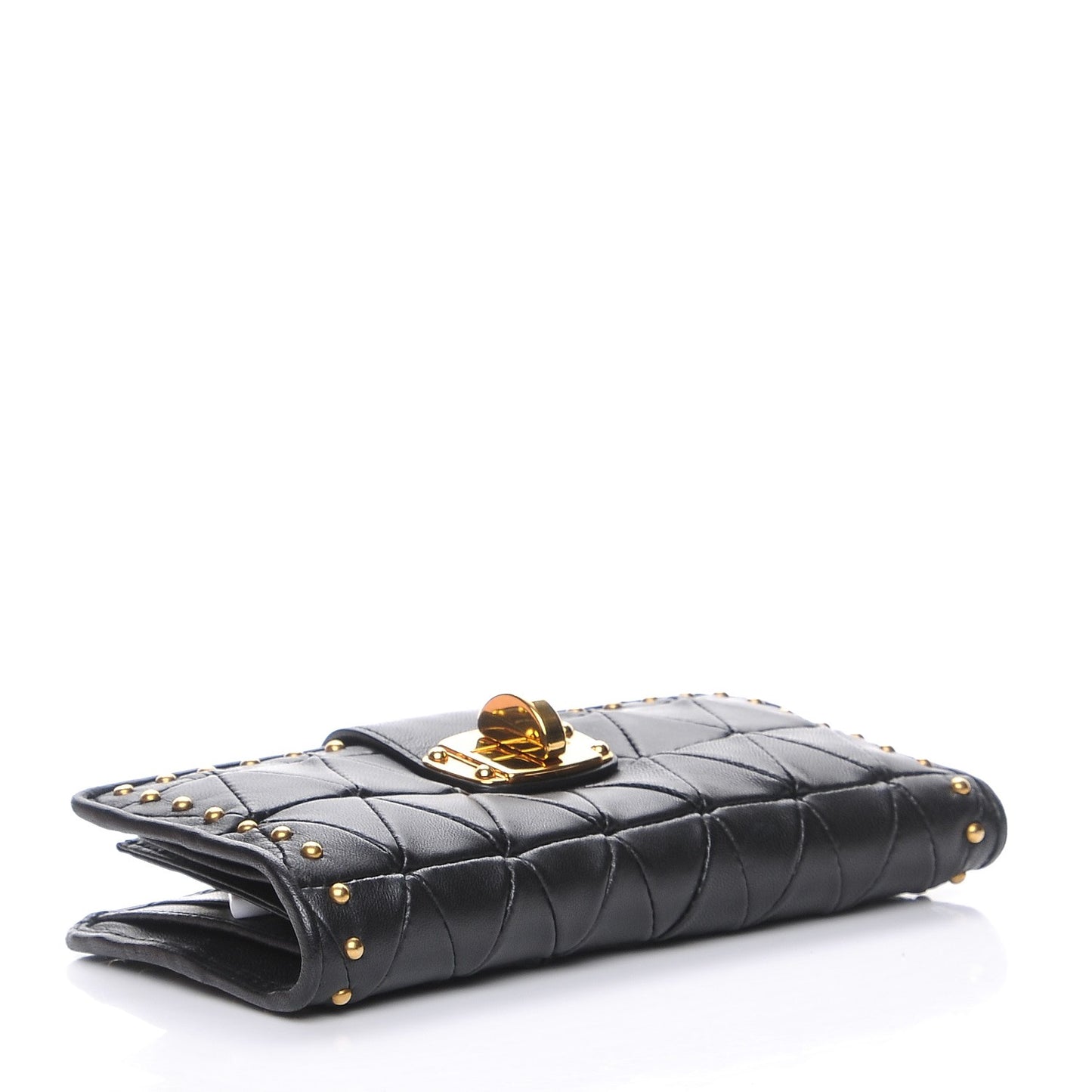 Nappa Quilted Wallet Black