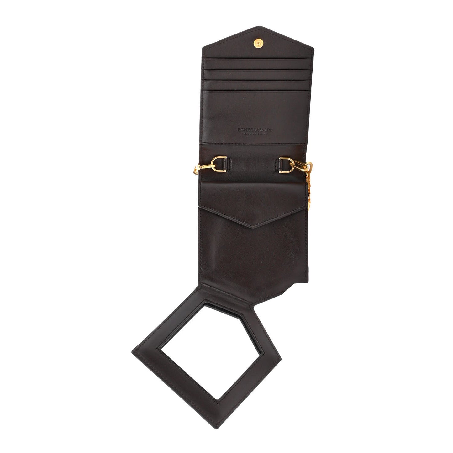 Nappa Intrecciato Card Case On Chain Fondant