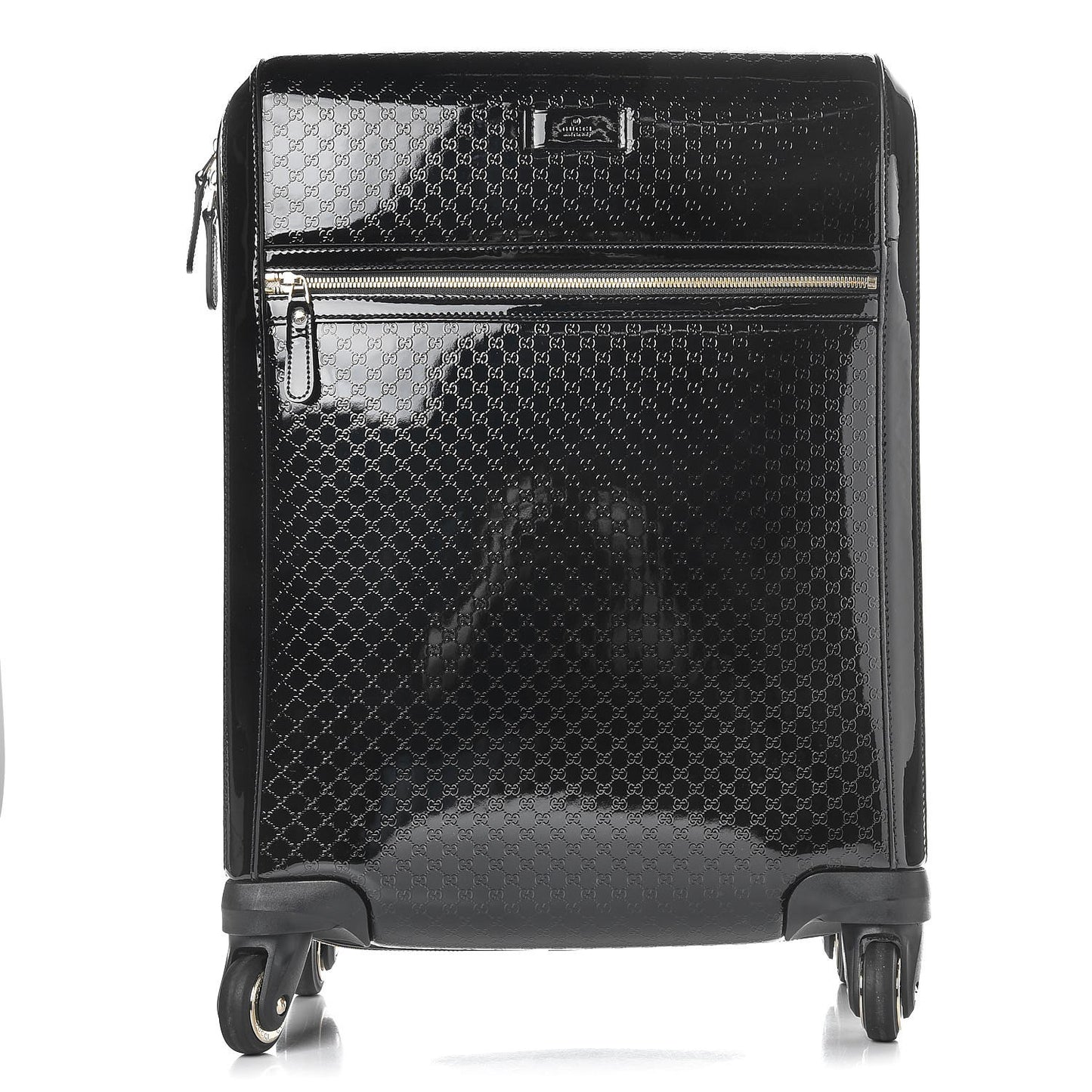 Patent Microguccissima Carry On Suitcase Black