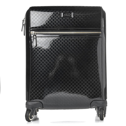 Gucci Patent Microguccissima Carry On Suitcase Black 1 of 12