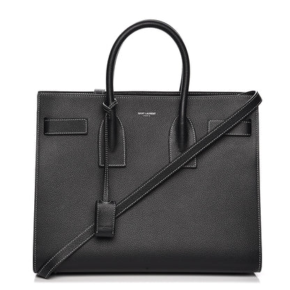 Saint Laurent Grained Calfskin Small Sac De Jour Black 1 of 11