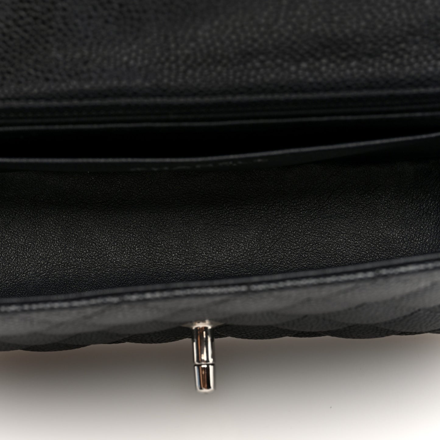 Caviar Quilted Mini Rectangular Flap Black