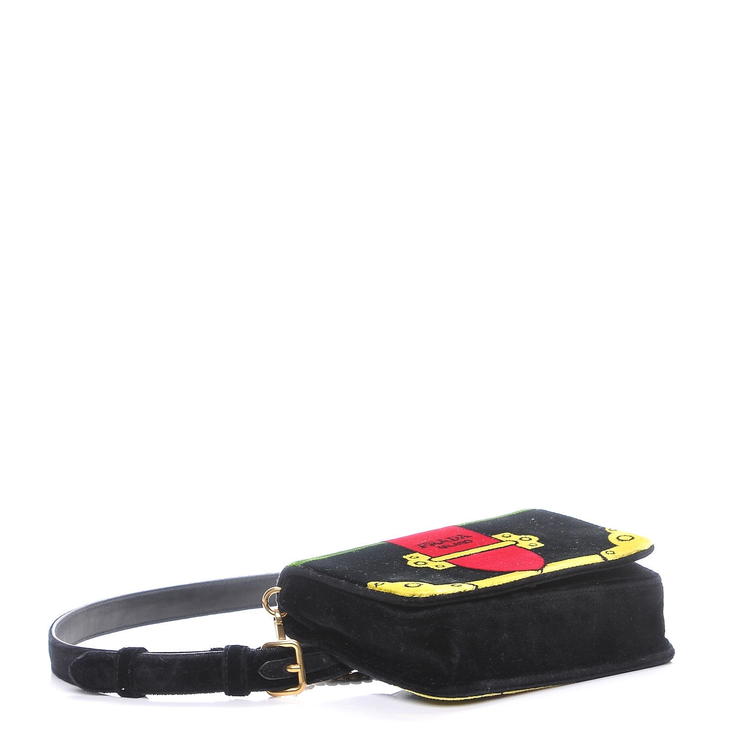 Prada Velvet Cahier Belt Bag Black 5 of 7