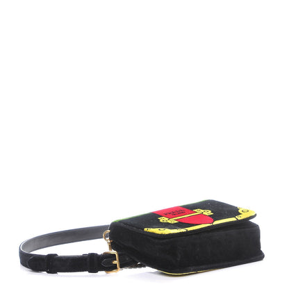 Prada Velvet Cahier Belt Bag Black 5 of 7