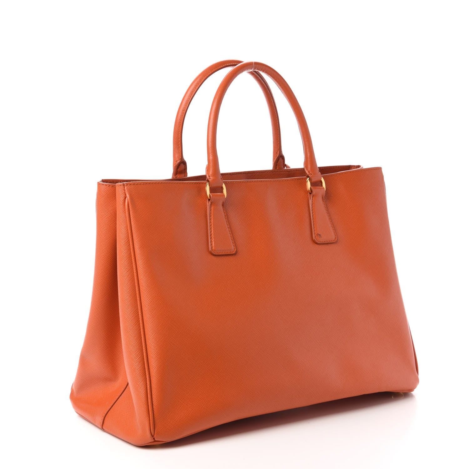 Prada Saffiano Lux Large Tote Papaya 3 of 10