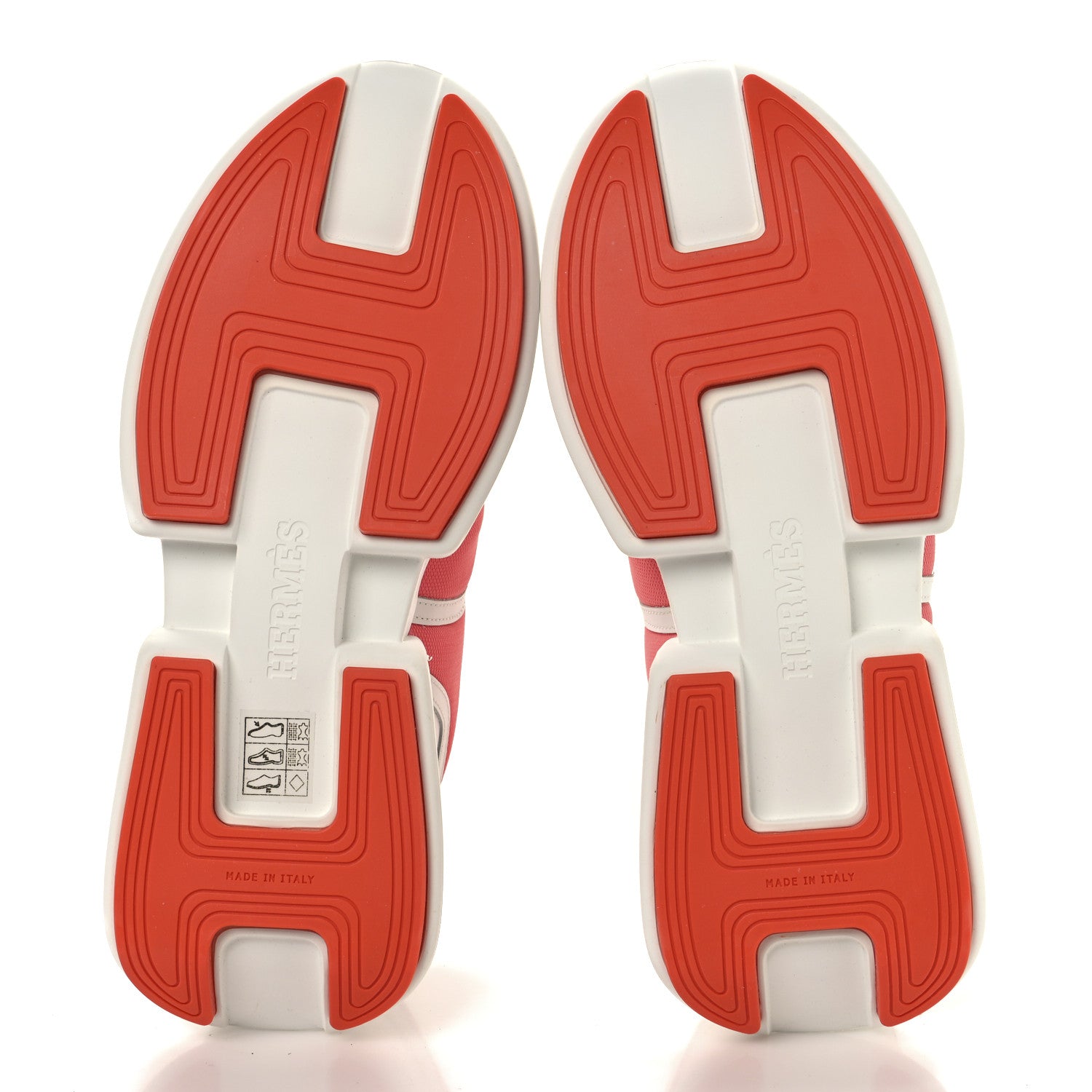 Hermes Mesh Calfskin Womens Giga Sneakers 37 Rose Du Desert White 6 of 10