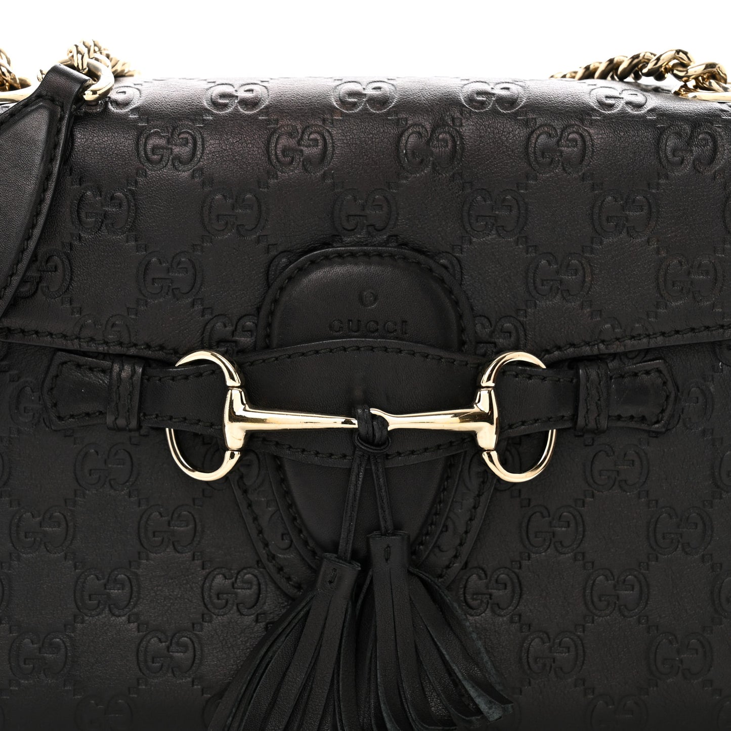 Guccissima Medium Emily Chain Shoulder Bag Black