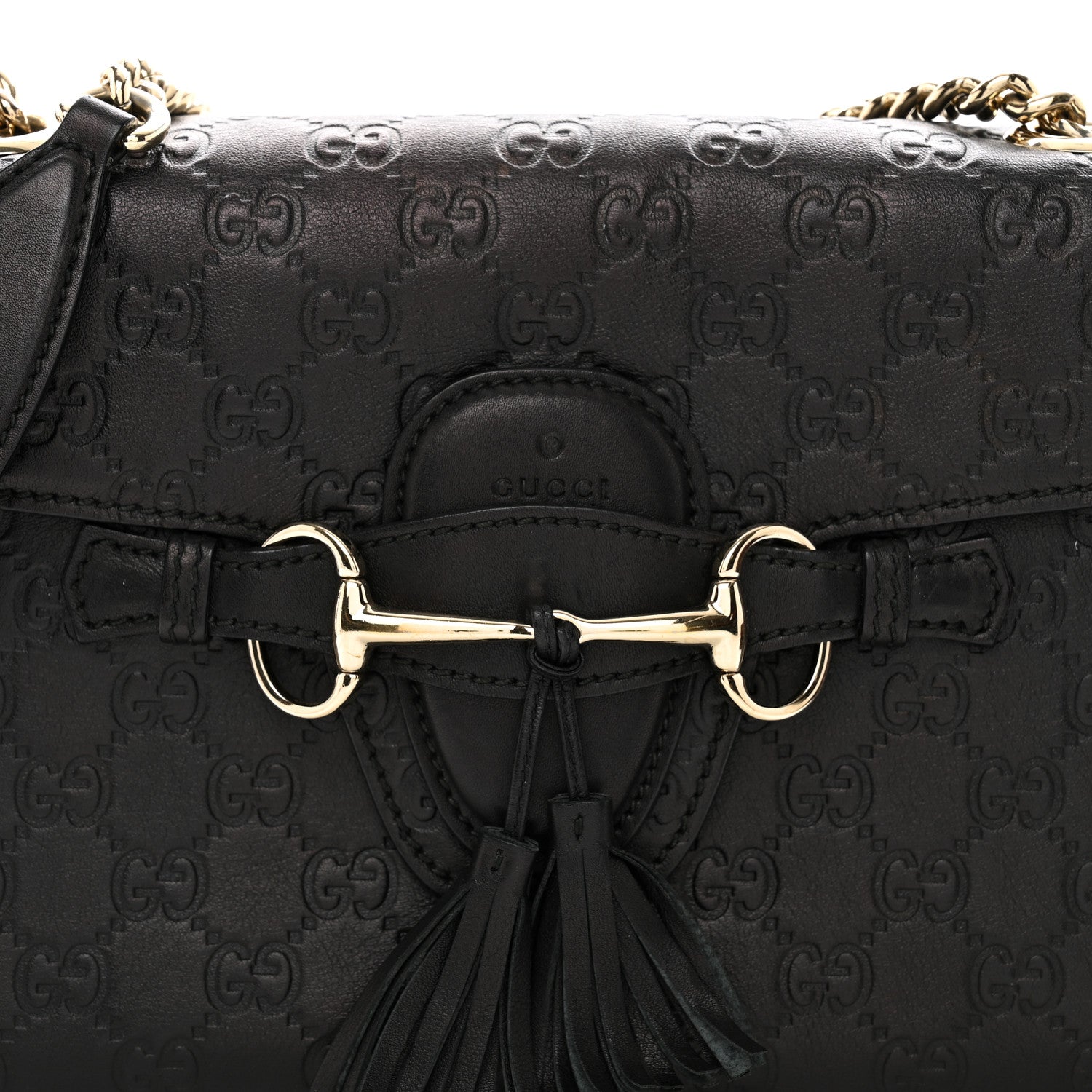 Gucci Guccissima Medium Emily Chain Shoulder Bag Black 5 of 13