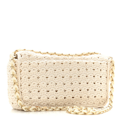 Chanel Crochet Camellia Small Flap Ivory 3 of 10